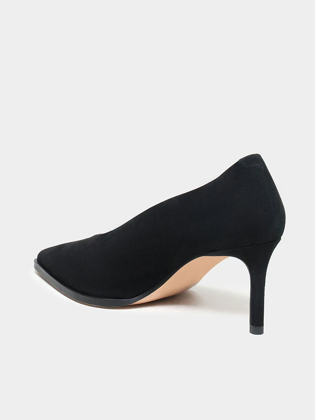 Туфли женские всесезонные, цвет черный, натуральный велюр 497630 | 3