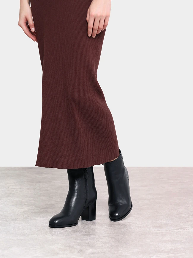 Полусапоги женские зимние, цвет черный, натуральная кожа 1730120M | 8