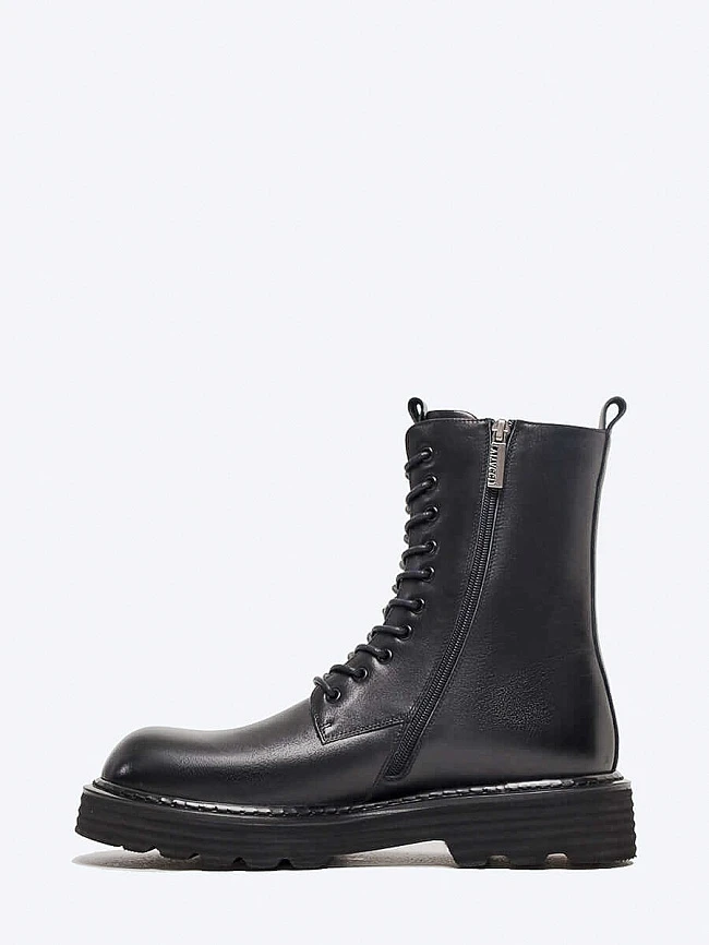 Ботинки мужские демисезонные, цвет черный, натуральная кожа M253883 | 3