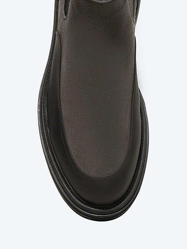 Ботинки мужские демисезонные, цвет серый, натуральный спилок M254268 | 2