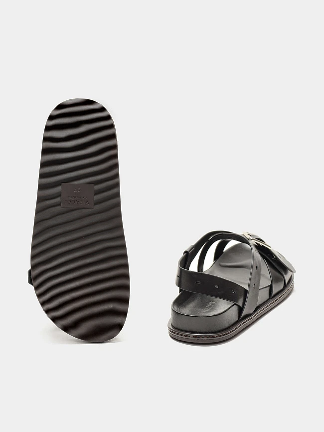 Сандалии женские летние, цвет черный, натуральная кожа 497673 | 6