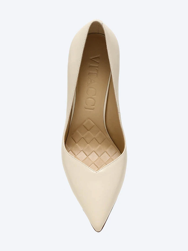 Туфли женские всесезонные, цвет молочный, натуральная кожа 1493750 | 4