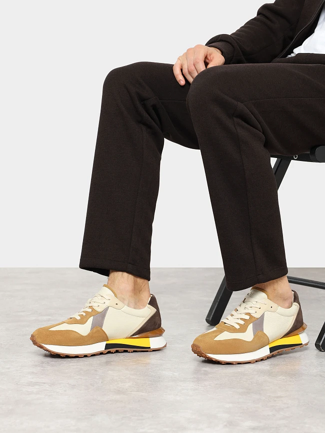 Кроссовки мужские демисезонные, цвет мультиколор, натуральная кожа/натуральный спилок M1781725 | 12