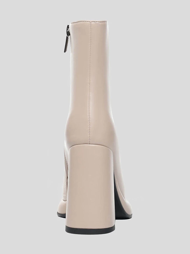 Полусапоги женские демисезонные, цвет бежевый, искусственная кожа 1847452 | 8