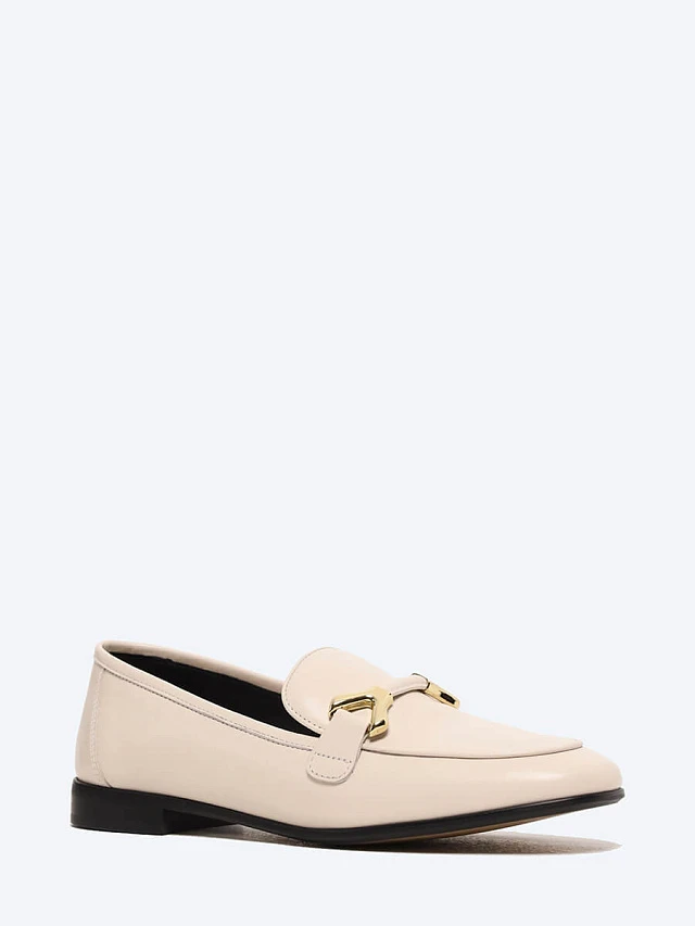 Лоферы женские всесезонные, цвет молочный, натуральная кожа 7990117 | 1