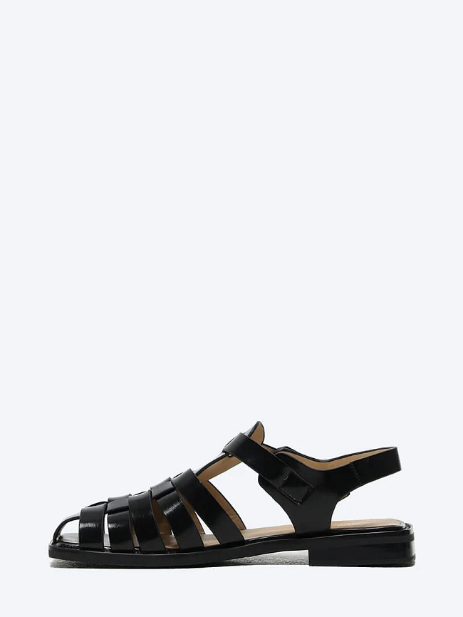 Сандалии женские летние, цвет черный, натуральная кожа и полимерные материалы 1848602 | 3