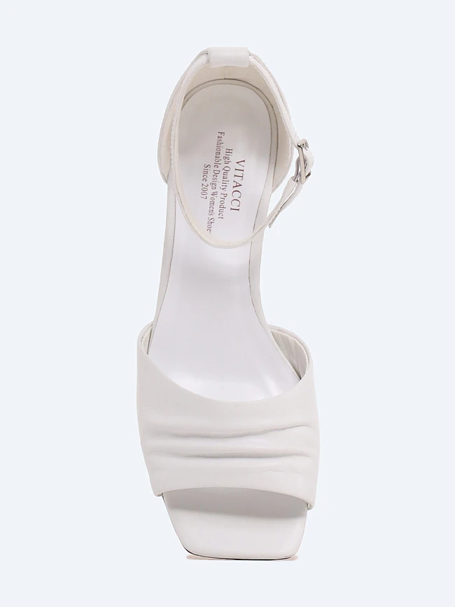 Босоножки женские летние, цвет белый, натуральная кожа и полимерные материалы 1849803 | 4