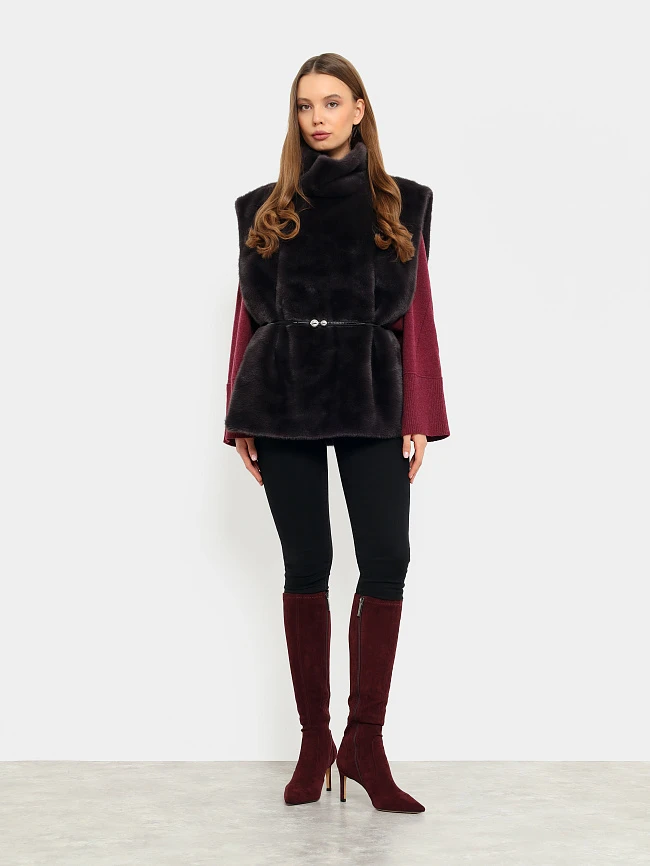 Сапоги женские демисезонные, цвет бордовый, искусственный велюр 6550428 | 7