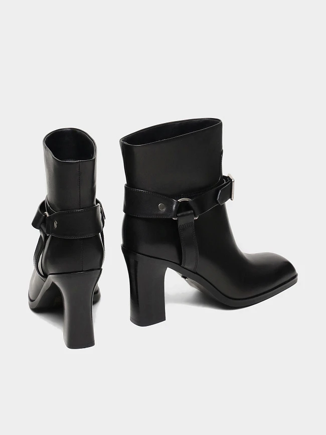 Ботильоны женские всесезонные, цвет черный, натуральная кожа 1494540 | 4