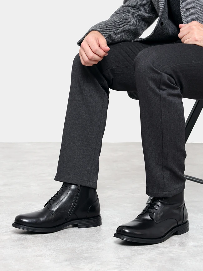 Ботинки мужские демисезонные, цвет черный, натуральная кожа M1022584 | 9