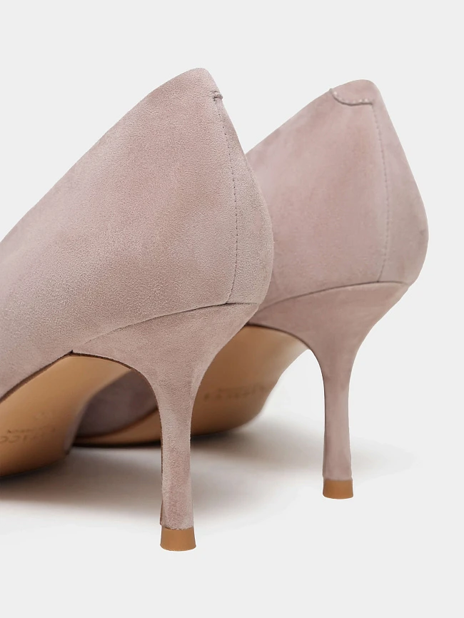 Туфли женские всесезонные, цвет бежевый, натуральный велюр 497445 | 6