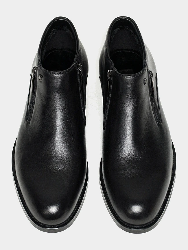 Ботинки мужские демисезонные, цвет черный, натуральная кожа M1023028 | 5