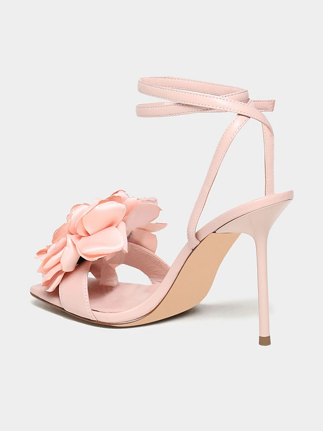 Босоножки женские летние, цвет пудровый, натуральная кожа 1495156F | 3