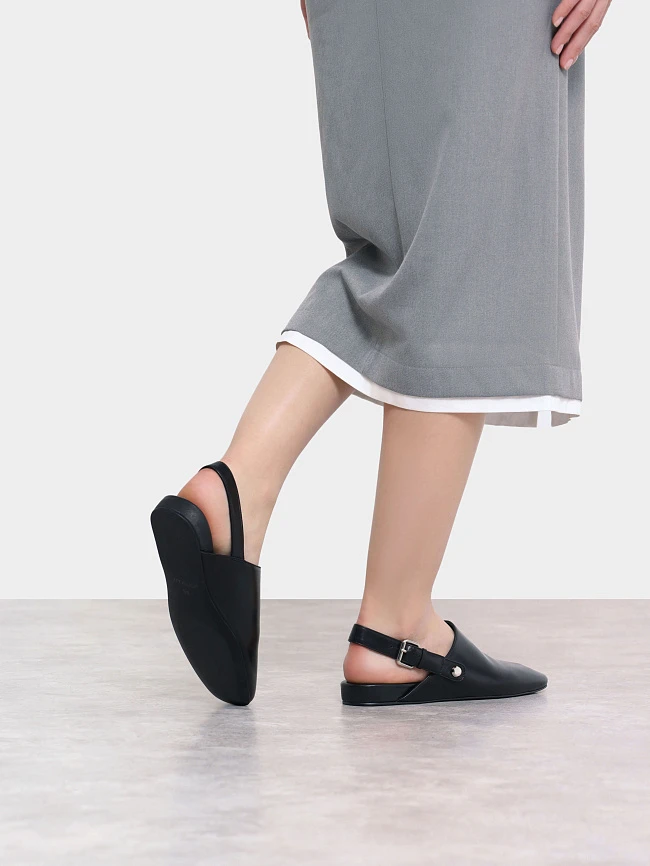 Туфли женские летние, цвет черный, натуральный велюр 1821477 | 9