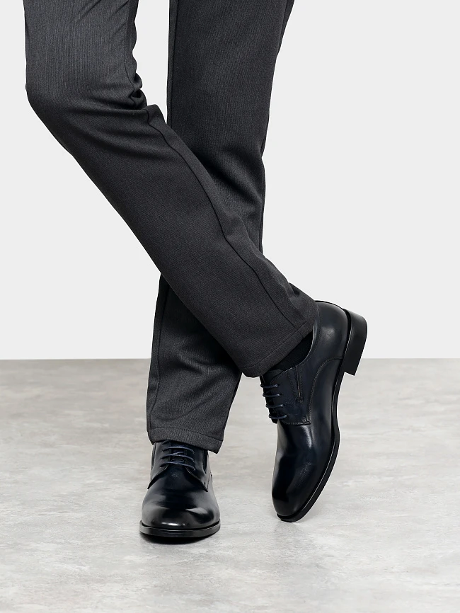 Полуботинки мужские всесезонные, цвет синий, натуральная кожа M1022946 | 9