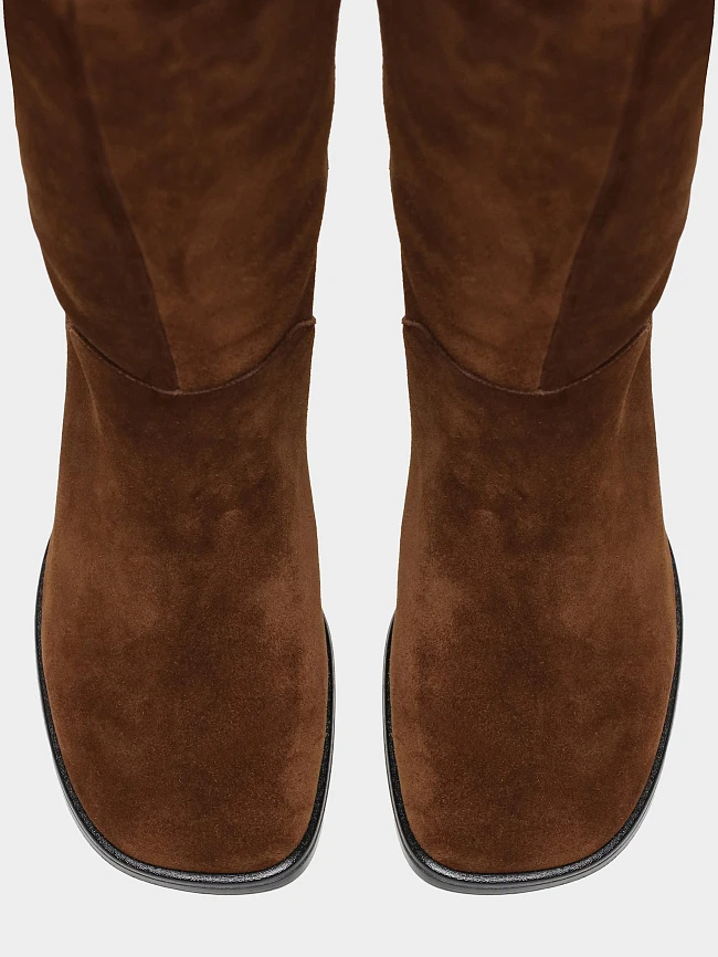 Сапоги женские демисезонные, цвет коричневый, натуральный спилок 1731146 | 5