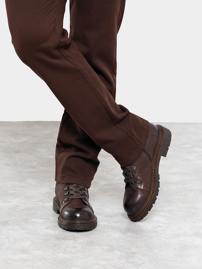 Ботинки мужские демисезонные, цвет коричневый, натуральный нубук/натуральная кожа M1781593 | 9