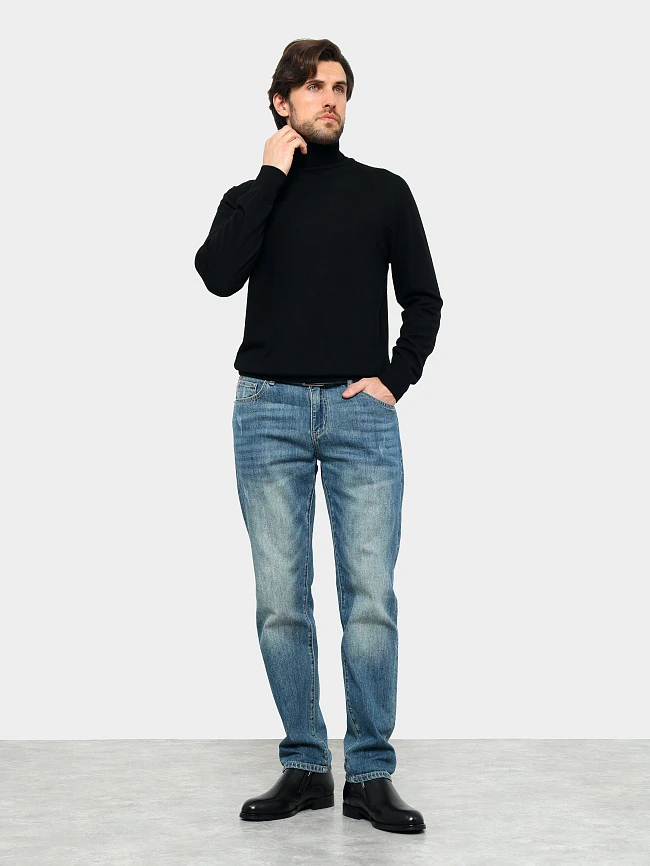 Ботинки мужские демисезонные, цвет черный, натуральная кожа M1023028 | 12