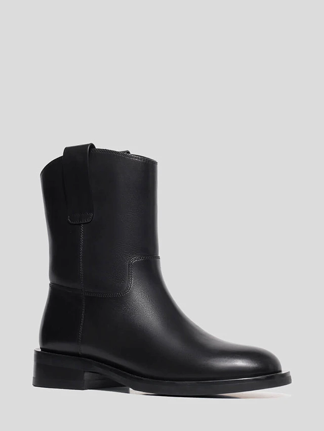 Полусапоги женские демисезонные, цвет черный, натуральная кожа 1730253 | 1