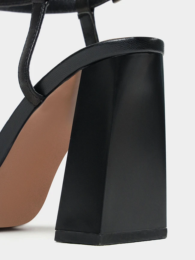 Туфли женские летние, цвет черный, натуральная кожа 1013922 | 5