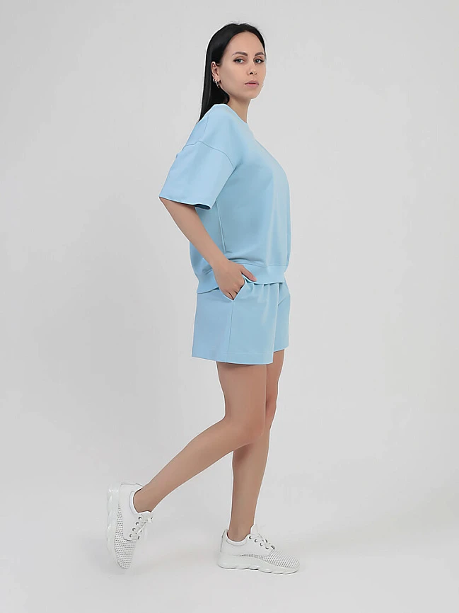 Костюм спортивный (футболка+шорты) женские всесезонные SP0422-10 | 2