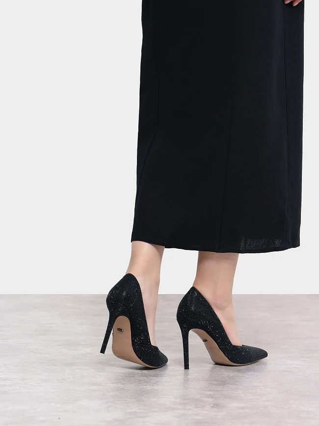 Туфли женские всесезонные, цвет черный, искусственный велюр 2680040 | 9