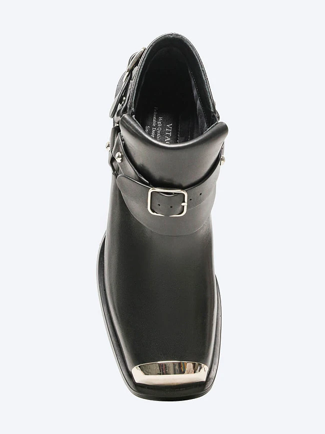 Ботильоны женские демисезонные, цвет черный, натуральная кожа 641724 | 4