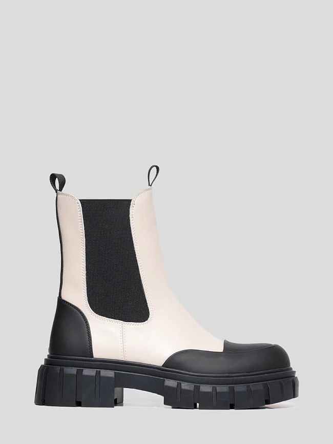 Ботинки 1847589 женские цвет молочный, искусственная кожа/натуральная кожа и полимерные материалы 1847589         | 2