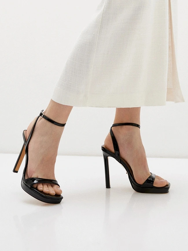 Босоножки женские летние, цвет черный, искусственная кожа 2390333P | 6