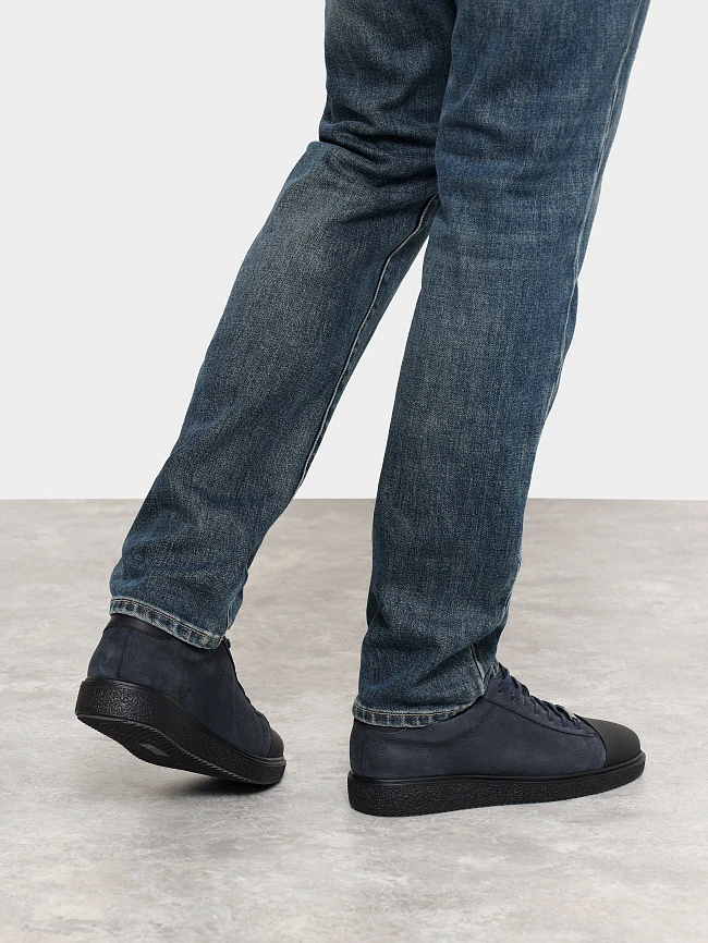 Кеды мужские демисезонные, цвет синий, натуральный нубук/натуральная кожа M1782543 | 8