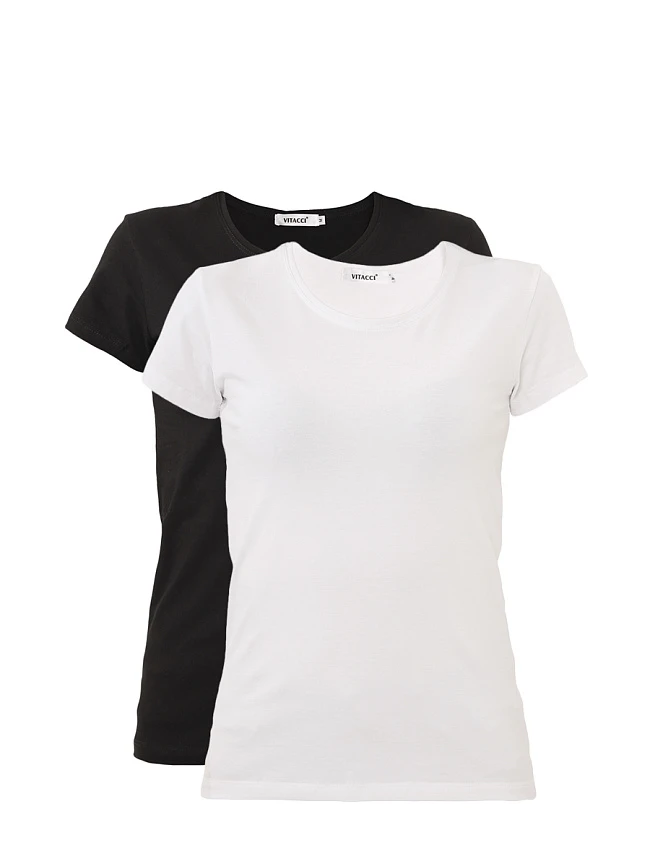 Комплект футболок TSWVP001 женские цвет черный, 95% хлопок, 5% спандекс TSWVP001        | 3