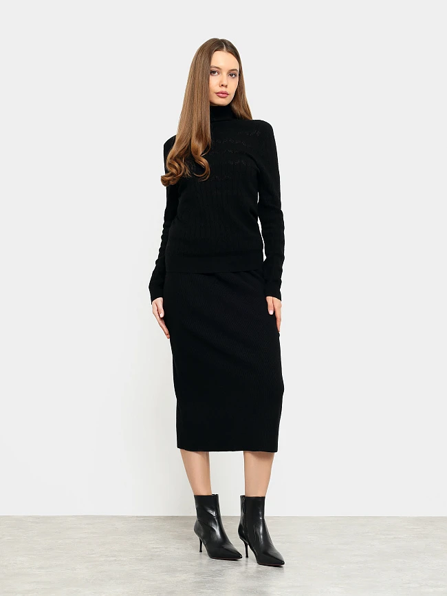 Ботильоны женские демисезонные, цвет черный, натуральная кожа 497062 | 8