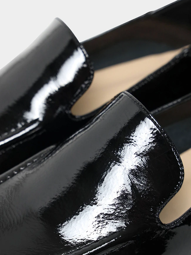 Лоферы женские всесезонные, цвет черный, натуральная кожа и полимерные материалы 1849752 | 6