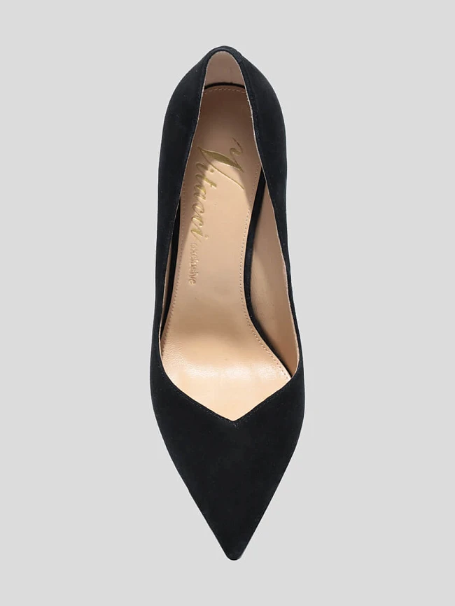 Туфли женские всесезонные, цвет черный, натуральный велюр 1493045 | 4