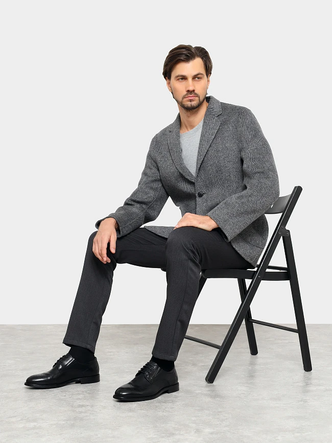 Полуботинки мужские всесезонные, цвет черный, натуральная кожа M1022923 | 11