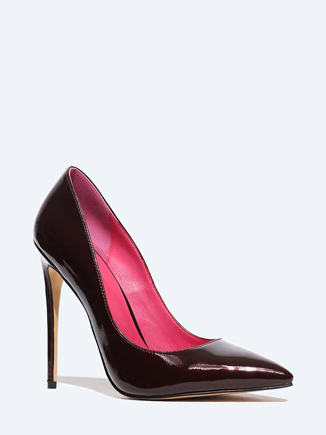 Туфли женские всесезонные, цвет бордовый, искусственная лаковая кожа 6550230 | 1