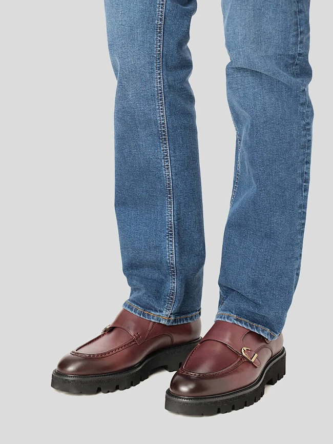 Туфли мужские всесезонные, цвет бордовый, натуральная кожа M253514 | 7