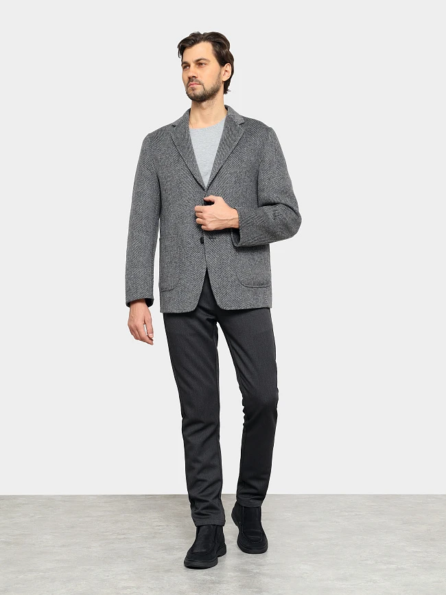 Ботинки мужские зимние, цвет серый, натуральный спилок M801042M | 12