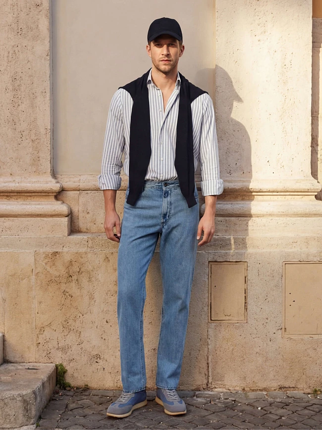 Кроссовки мужские демисезон; лето;, цвет синий, натуральный нубук/натуральный спилок M1782700 | 2