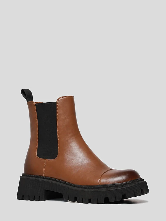 Ботинки женские демисезонные, цвет мокко, искусственная кожа 1844186P2 | 1