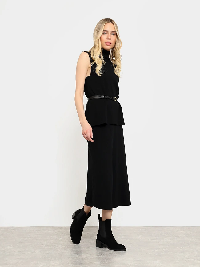 Полусапоги женские демисезонные, цвет черный, натуральный велюр 1494506 | 8