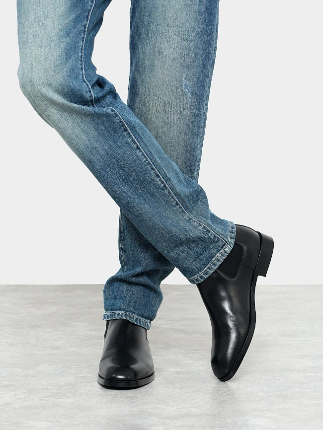 Ботинки мужские демисезонные, цвет черный, натуральная кожа M1022991 | 9