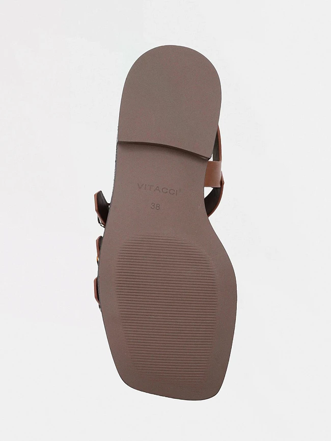 Сандалии женские летние, цвет рыжий, натуральная кожа 1494353 | 5