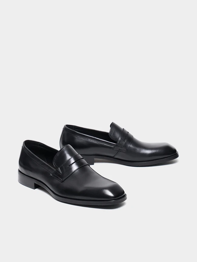 Лоферы мужские всесезонные, цвет черный, натуральная кожа M1022948 | 3