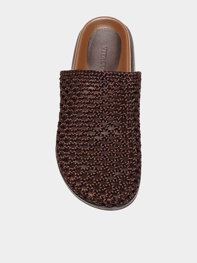 Сабо женские летние, цвет коричневый, текстиль 7210528 | 4