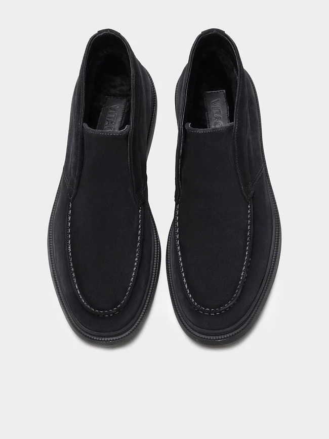 Ботинки мужские зимние, цвет серый, натуральный спилок M801042M-1 | 4