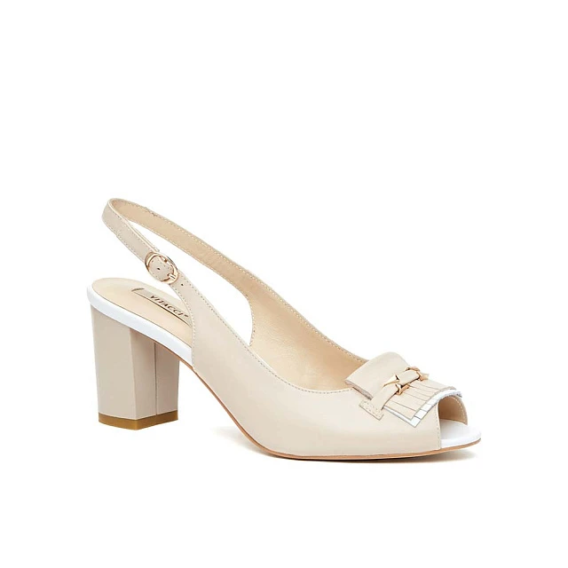 Босоножки 139103 женские цвет бежевый, натуральная кожа 139103          | 1