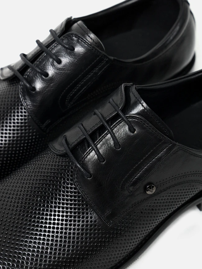 Полуботинки мужские всесезонные, цвет черный, натуральная кожа M1781835-1 | 5