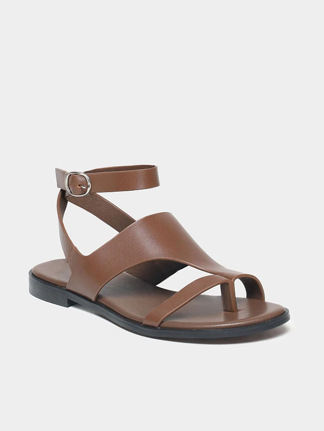 Сандалии женские летние, цвет коричневый, натуральная кожа 7210509 | 4