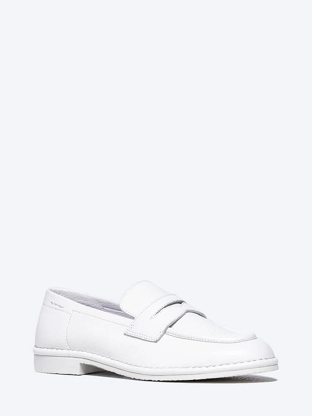 Лоферы женские всесезонные, цвет молочный, натуральная кожа 1821419 | 1